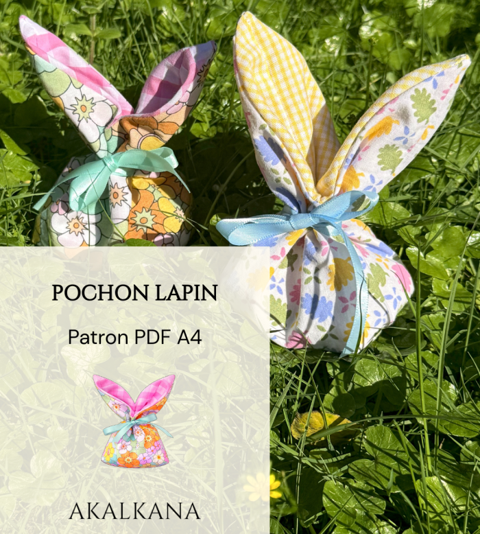 Patron gratuit pochon lapin